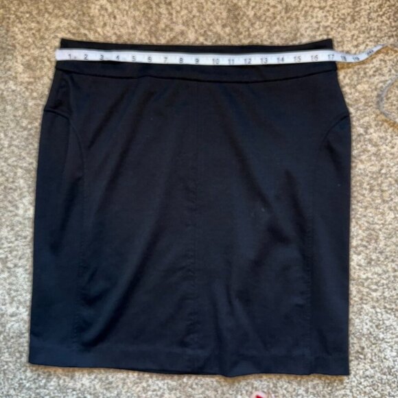 George Skirt Mini Black Pencil Office Professional Pull On Women's Size L - Picture 2 of 6